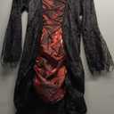 jiobabe Kids Royal Vampire Costume Girls 3-14 Years Halloween Costumes Dress with Teeth Necklace Accessories GR003XXL, Size 11-12