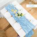 6Pack Baby Blue Cheesecloth Table Runner 35x120Inch Light Blue Cheese Cloth Table Runners 10FT Boho Gauze Rustic Sheer Table Runner for Party Wedding Bridal Shower Baby Shower Boy Party Decor