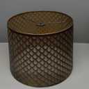 ALUCSET Metal Etching Large Lamp Shade, Drum Big Lampshades for Table Lamp and Floor Lamps, Unique Arrow Design, Bronze 12" Top X 14" Bottom X 10" High, Spider