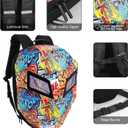 Ruconla LED Backpack Laptop Bag Motorcycle Riding bag, Hard Shell LED Motorbike Luggage Bags High-Capacity Helmet, Waterproof Backpack With Programmable Screen[Battery not included], 14.17 inches x 7.09 inches x 18.9 inches