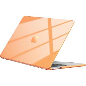 EooCoo Case Compatible with MacBook Air 13 inch M5 20262022 M4 M3 M2 A3449 A3240 A3113 A2681, Crystal Hard Shell Scratch Resistant Protective Cover Compatible for MacBook Air 13.6 inch Case, Orange