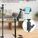 22" Magic Arm w Clamp, Overhead Phone Mount, Desk Camera Mount w Articulating Friction Boom Arm Thread Adapter, for Phone Video Light Webcam Microphone Action Camera Content Creators