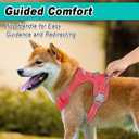 BARKBAY Dog Harness No Pull Mesh for Large Dogs - Adjustable, Reflective, Comfortable, No Choke, Heavy-Duty - Perfect for Outdoor Training, Walking, and Hiking - Strong & Durable - L & Red Mesh