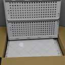 SNSLXH 5 Pack Stackable Closet Storage Basket, Multifunctional & Foldable Closet Organizer for Bathroom, Kitchen, Laundry Room Wardrobe Storage, Space-Saving Clothes Storage Drawer Organizer, White