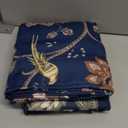 Navy Blue Vintage Floral Patterned Curtains for Living Room - William Morris Victorian Decorative 70% Blackout Moody Pattern Green Dark Academia Curtains Drapes 84 Inch Length 2 Panels Set for Bedroom