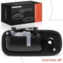 A-Premium Exterior Door Handle Front Right Passenger Side - Compatible with 1996-2009 Chevy Express & GMC Savana 1500 2500 3500 4500 Van - Textured Black, w/Key Hole