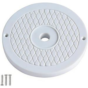 SPX1084R Swimming Pool Skimmer Deck Lid Cover/Round Skimmer Cover (with 3 Screws) Compatible with Hayward SP1082, SP1084 and SP1085 Model Skimmers - White(8-5/8" Round x 7/8" Wide)