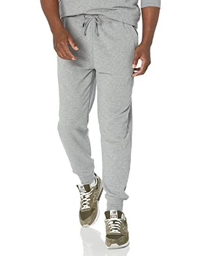 Amazon Essentials Men's Relaxed Fit Jogger Pants, Lightweight French Terry Loungewear, Black Medium