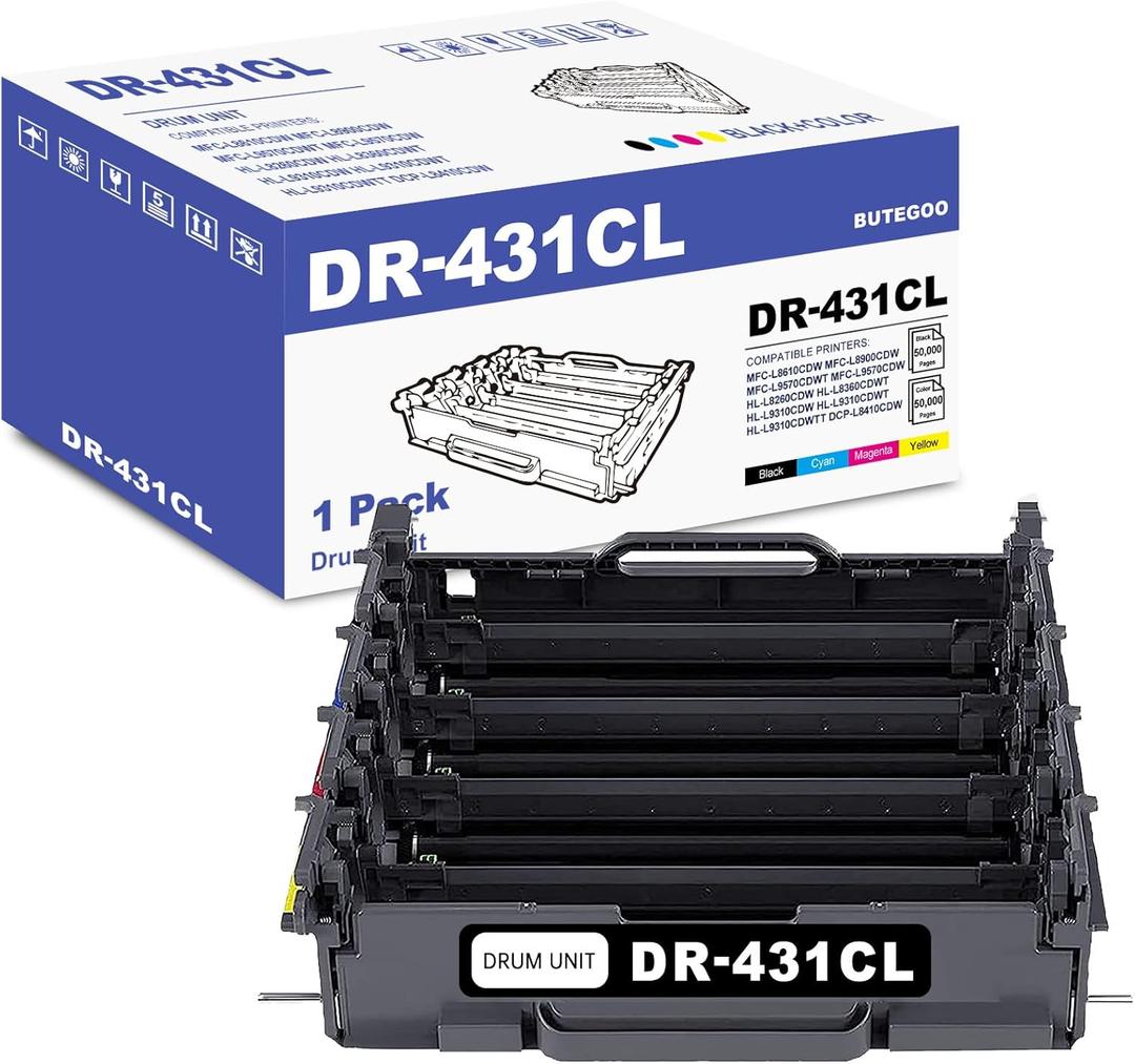 DR431CL / DR-431CL / DR431 Drum Unit Replacement for Brother MFC-L8900CDW L8610CDW, HL-L8260CDW L8360CDW L9310CDW, DCP-L8410CDW Printer (1-Pack)
