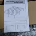 Olee Sleep 18 Inch Heavy Duty Steel Slat Anti-Slip Support, Easy Assembly Platform Bed Frame, Noise Free Steel Mattress Foundation, Maximum Storage, No Box Spring Needed, Black, Cal King Size