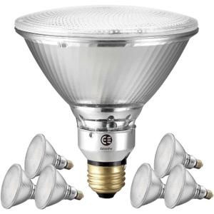 PAR38 Glass Commercial LED Light Bulb, 14W=120W Equivalent 1450 Lumens 20000 Hours Classic Flood Light Bulbs, Dimmable Warm White 3000K 40Degree Beam Angle Title-20/CEC Compliant, 6-Pack