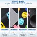 Classroom Rug Elementary,7'6" x 12' Classroom Carpet, Smile Rug-Black