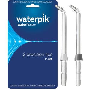 Waterpik Genuine Precision Tips Replacement for Water Flossers (Formerly Classic Jet) Refill Heads Nozzles, JT-100E, 2 Count (assorted colors)