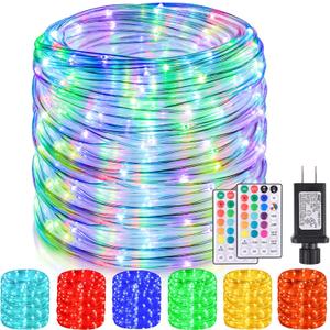 Nazuwke 164Ft Rope Lights Outdoor, 500 LEDs 18 Colors Changing String Lights Plug in with Remote, IP68 Waterproof Twinkle Fairy Light Rope Lighting Indoor for Bedroom Patio Christmas Halloween Decor