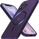 Magnetic for iPhone 17 Case [Full Camera Protection][Military-Grade Protection][Compatible with MagSafe] Shockproof Protective Slim Phone Case for iPhone 17, Dark Purple