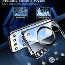 Neivi Compatible for Samsung Galaxy S25 Case with Mag-Safe, Camera Lens Protector, Galaxy S25 Transparent NonYellowing Shockproof Slim Magnetic Protective Cover for Samsung S25 5G (Black)