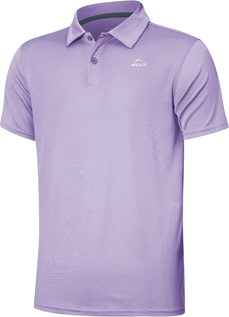 Willit Boys' Golf Polo Shirts Short Sleeve Youth Athletic Shirts Kids Quick Dry Active Shirts UPF 50+ L