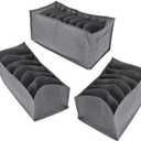 TIDTALEO 3pcs Multi Drawer Organizer for Jeans and Clothes Versatile Storage for Closet Bedroom Compartments for Tidy Organization