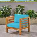 Outdoor Chair Cushions for Patio Furniture with Waterproof Detachable Cover, Deep Seat Couch Cushion Replacement and Backrest Pillow Set for Sectional Sofa, 25.6 x 25.6 Inch, Teal