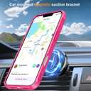 Hocase for iPhone 16 Pro Max Case, with Magnetic Ring Stand [Compatible with MagSafe] [Military Grade Protection] Slim Shockproof Translucent Protective Phone Case - Hot Pink