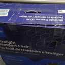 Medline Ultra Lightweight Transport Wheelchair for Adults, Foldable, 19-Inch Seat Width, Red Frame, Black Upholstery