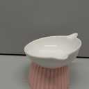 Ceramic Raised Cat BowlTilted Raised Bowl Anti Vomit for Indoor Cats Whisker Friendly Pet Feeder for Cats Puppies, Microwave and Dishwasher Safe (Blue) (Pink)