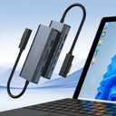 11-in-1 Surface Pro Docking Station, New Surface Dock 4K@60HZ HDMI, Surface Docking Station for Surface Pro 11/10/9/8/X/7/6/5/4/3, Surface Laptop 6/5/4/3/2/1, Surface Laptop Go 3/2/1, Surface Book (Teal)