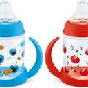 NUK Learner Cup, 5oz, Pack of 2, Sesame Street, Elmo and Cookie Monster  Soft Spout, Easy-Grip Handles, BPA Free, Spill Proof Transition Sippy Cup