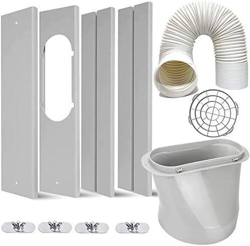 LEZIFU Portable Air Conditioner Kit, Adjustable Window Seal with 5.9 Inch Diameter 59" Length Hose for Vertical/Horizontal Window,Hose is Missing