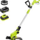 SnapFresh 20V Cordless String Trimmer, 12" 2-in-1 Weed Wacker and Lawn Edger with Wheels, 8000 RPM Auto Feed Spool, Lightweight Battery Powered Weed Eater, 2.0Ah Battery and Fast Charger Included