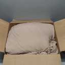 CozyLux Full Size Comforter Sets Taupe, 7 Pieces Pintuck Bed in A Bag Taupe Comforter Full Size, Pinch Pleat Bedding Sets with All Season Comforter, Sheets, Pillowcases & Shams