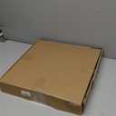 Cuspin 16 Inch Wall Clock with Walnut Wood Dial, Modern Decorative Clock Silent Non-Ticking Battery Operated Metal Frame for Living Room, Kitchen, Office, or Bedroom Wall Decor, Black and Brown