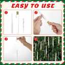 gisgfim 12 Pack Christmas Tree Candles with Remote & Hooks LED Flickering Flameless Candles with Timer Hanging Crystals Ornaments for Home Party Gifts Wedding Chandelier Decors-Acrylic Icicles Hook