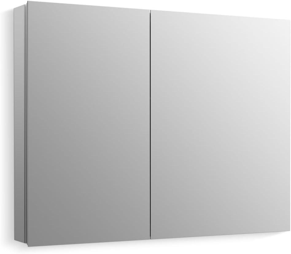 Kohler 55065-NA Embark Slim Two-Door Medicine Cabinet Mirror, Adjustable Shelves with Mirrored Doors, 35 in. W x 26 in. H