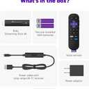 Roku Streaming Stick 4K - HDR & Dolby Vision Roku Streaming Device for TV with Voice Remote & Long-Range Wi-Fi - Free & Live TV