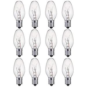 WokHok 7 Watt Night Light Bulbs and Salt Lamps Replacement Bulbs,C7/7 Watt/120 V/45 Lumen,E12 Candelabra Base Light Bulbs,Warm White - Dimmable,10 Pack