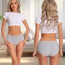 Womens Underwear Cotton Soft Hipster Full Coverage Ladies Stretch Panties (Regular & Plus Size) (M)