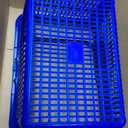 SSWBasics Blue Plastic Shopping Basket with Handles - Essential Shopping Baskets for Retail Store Use, Durable and Convenient Shopping Baskets for Customers
