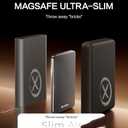 [0.3" Ultra Slim] [Alloy-Made] ULiXWH for Magsafe Portable Charger for iPhone, 2025 Upgrade 5000mAh Fast Charging Magnetic Power Bank, Wireless Battery Pack for iPhone 17 Air 16 15 Pro Max 14 13, Grey