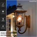 Outdoor Wall Lights Modern Outdoor Wall Sconce Light 21 Inch Large-Sized Exterior Porch Lights Wall Mount for Front House Garage and Entryway Black Finish Waterproof