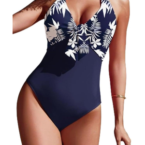 ELESOL Women's One Piece Swimsuits Halter Bathing Suits Knot FrontXL
