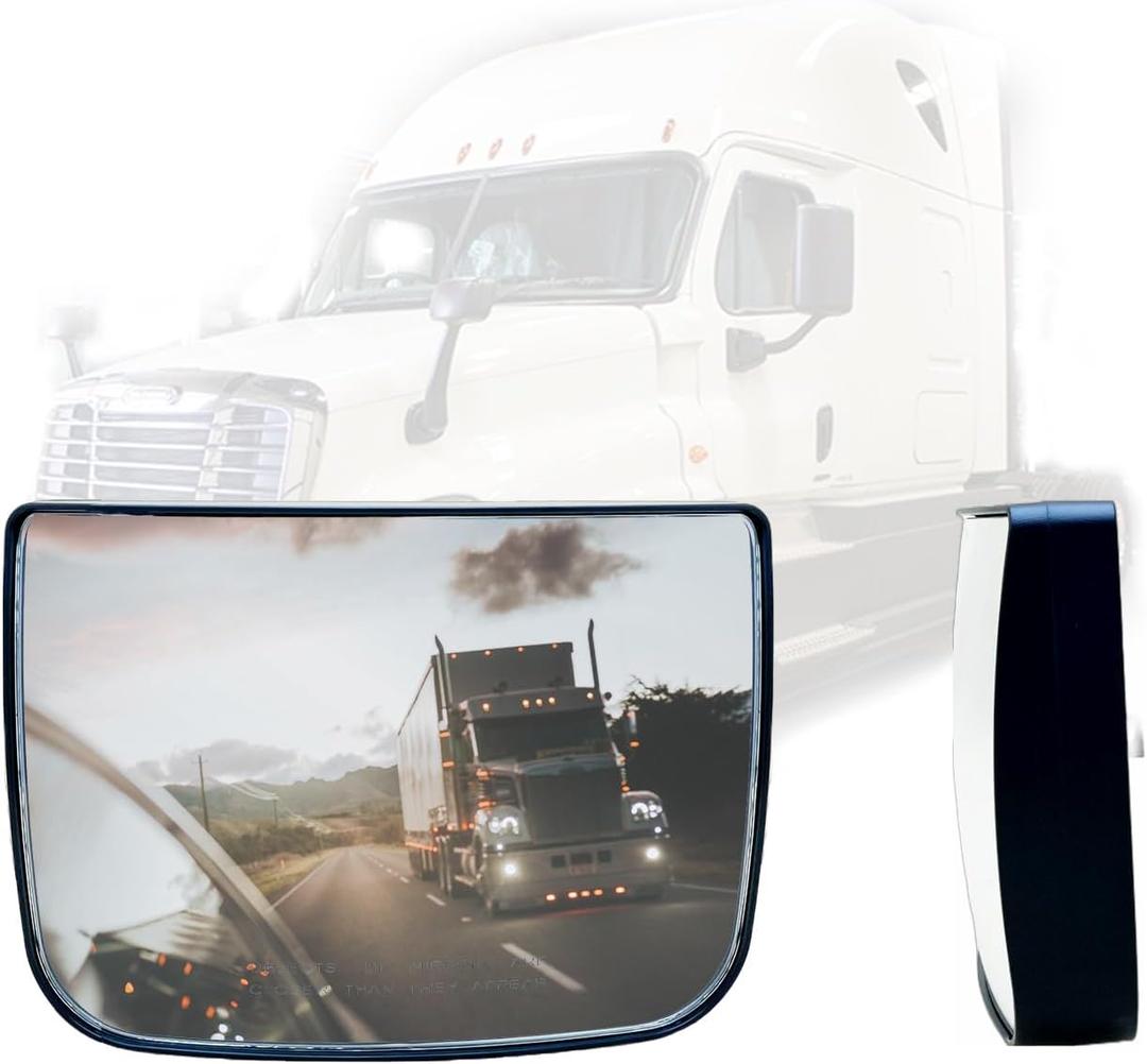 SPLENDID Replacement Mirror Glass, For 2008-2017 Freightliner Cascadia, Heated Wide Angle Convex Mirror, High Reflective, Driver/Passenger Side (OEM: TL28717A)