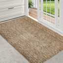 REFETONE Indoor Doormat, Front Door Mat 24"x36" Absorbent Rubber Backing Non Slip Back Door Mats, Washable Low-Profile Inside Floor Mat Door Rugs for Entryway, Resist Dirt Mud Mat for Dogs, Coffee