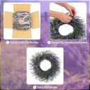 26" Lavender Wreath for Front Door, Spring Summer Lavender Door Wreath with Eucalyptus Leaves Purple Flower Wreath All Seasons for Indoor Outdoor Home Door Wall Farmhouse Decor
