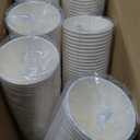 LITOPAK 400 Pack 8 oz Disposable Paper Coffee Cups, White Paper Hot Coffee Cups for Party, Picnic, Travel, and Events