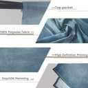 ZTHMOE 5x7ft Fabric Blue Abstract Texture Photography Backdrop (No Stand No Clips) Portrait Photoshoot Background Adult Newborn Child Headshot Photo Studio Props Booth Rod Pocket On Top