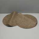 13" Round Placemats Set of 12, Reversible Faux Leather Heat Resistant Table Mats, 100% Waterproof Oilproof Wipeable Table Protective Placemats for Vinyl, Washable for Indoor (12, Light Coffee)