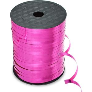500 Yards Crimped Curling Ribbon Shiny Metallic Balloon String Roll Gift Wrapping Ribbon for Party Festival Art Craft Decor Florist Flowers Decoration Pink