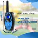 Retevis RT628 Kids Walkie Talkies, Long Range 2 Way Radio 22 Channel, Durable Toy Birthday Gifts for 6-12 Year Old Boys and Girls, Handheld Walkies Talkie for Outside Hiking Camping(Black Blue 2 Pack)