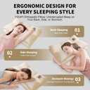 Cervical Neck Pillow for sleeping, Ergonomic Design Bed Pillow for Side/Back/Stomach Sleeper, Dual-Height Support Pillow for Neck Pain Relief, Hypoallergenic & Odor-Free with Baby Safe Materials
